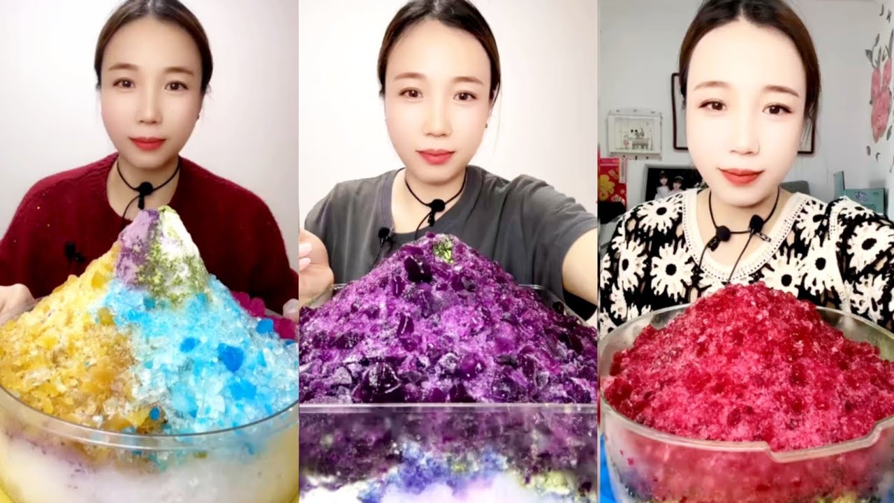 ASMR QIAN JEWELRY ICE EATING WITH MATCHA & MILK POWDER || JEWELRY ICE || QIAN ICE EATING ||2 HOURS💥💥