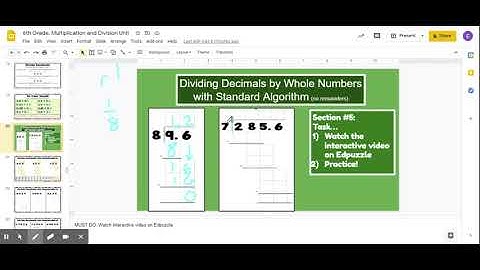 Dividing Decimals by Whole Numbers, Traditional Algorithm, No Remainders