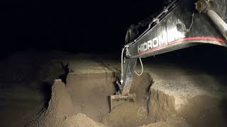 Hidromek Excavator Gece çalışması