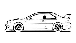 How to draw a SUBARU IMPREZA