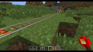 Minecraft - Powered Rail and Minecart Basic Track Setup screenshot 2