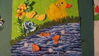 Quiet Book Page Idea - Interactive Fish Pond / Busy book