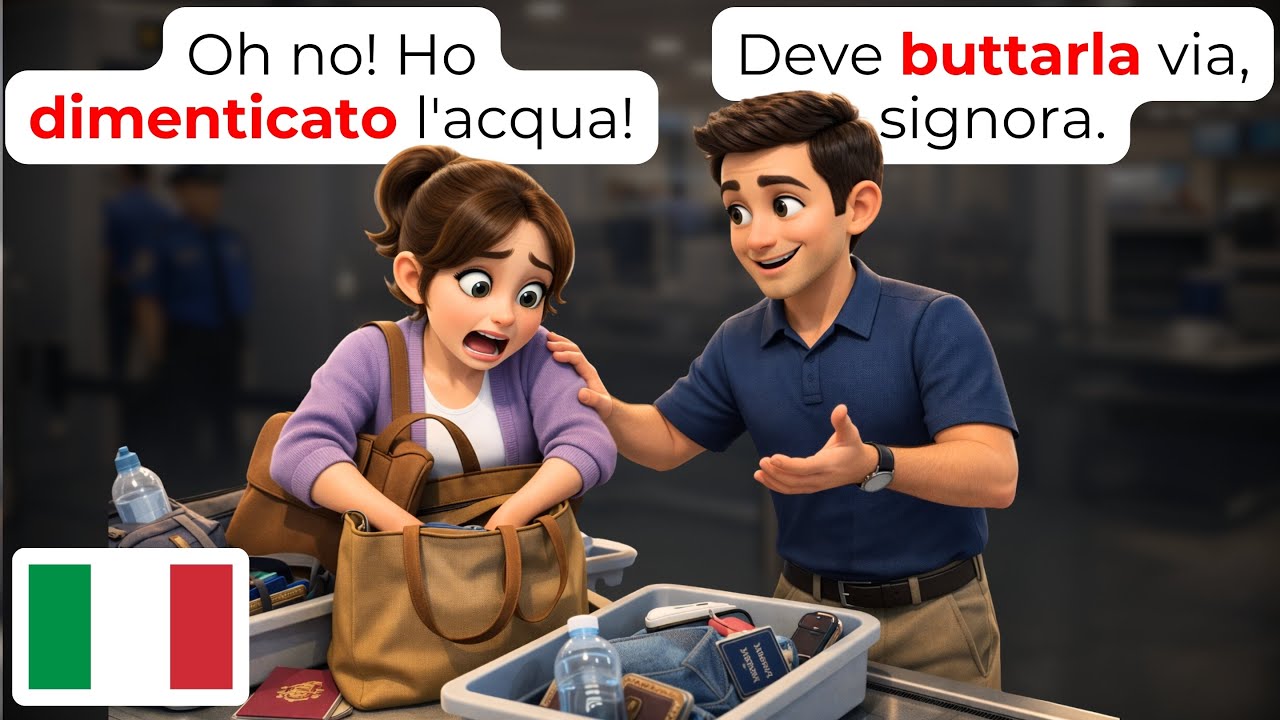 🇮🇹 Выучите итальянский за 20 минут: 50+ фраз, необходимых для службы безопасности в аэропорту | A...