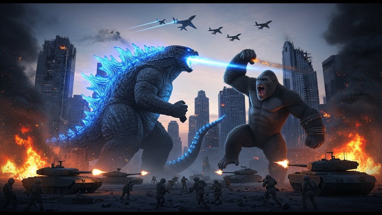 Can King Kong and Godzilla Defeat Global Military Superpowers as the Great City Clash Begins?