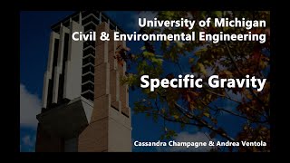 Soil Mechanics Lab: Specific Gravity Lab 5 Specific Gravity