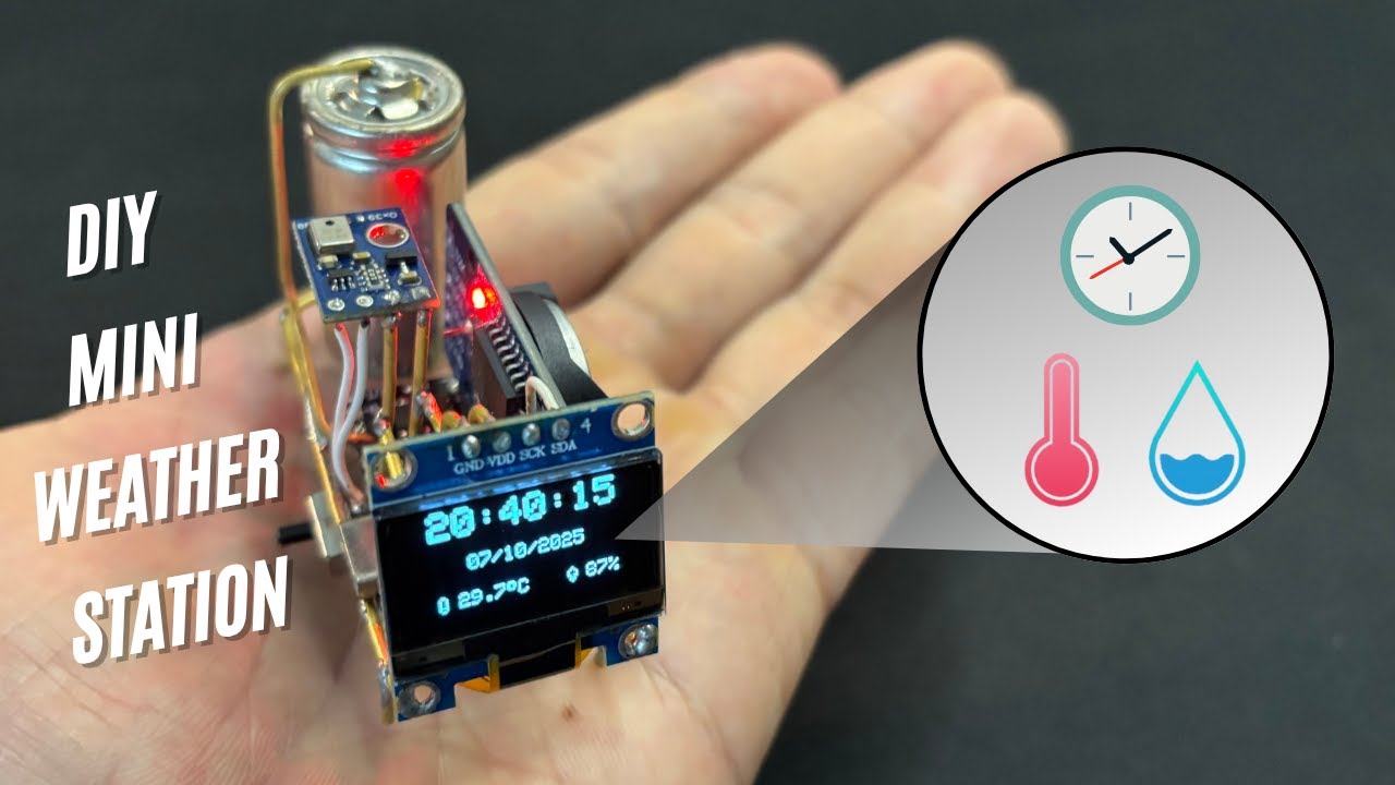 DIY ESP32 Mini Weather Station with RTC & OLED | Real-Time Temperature & Humidity