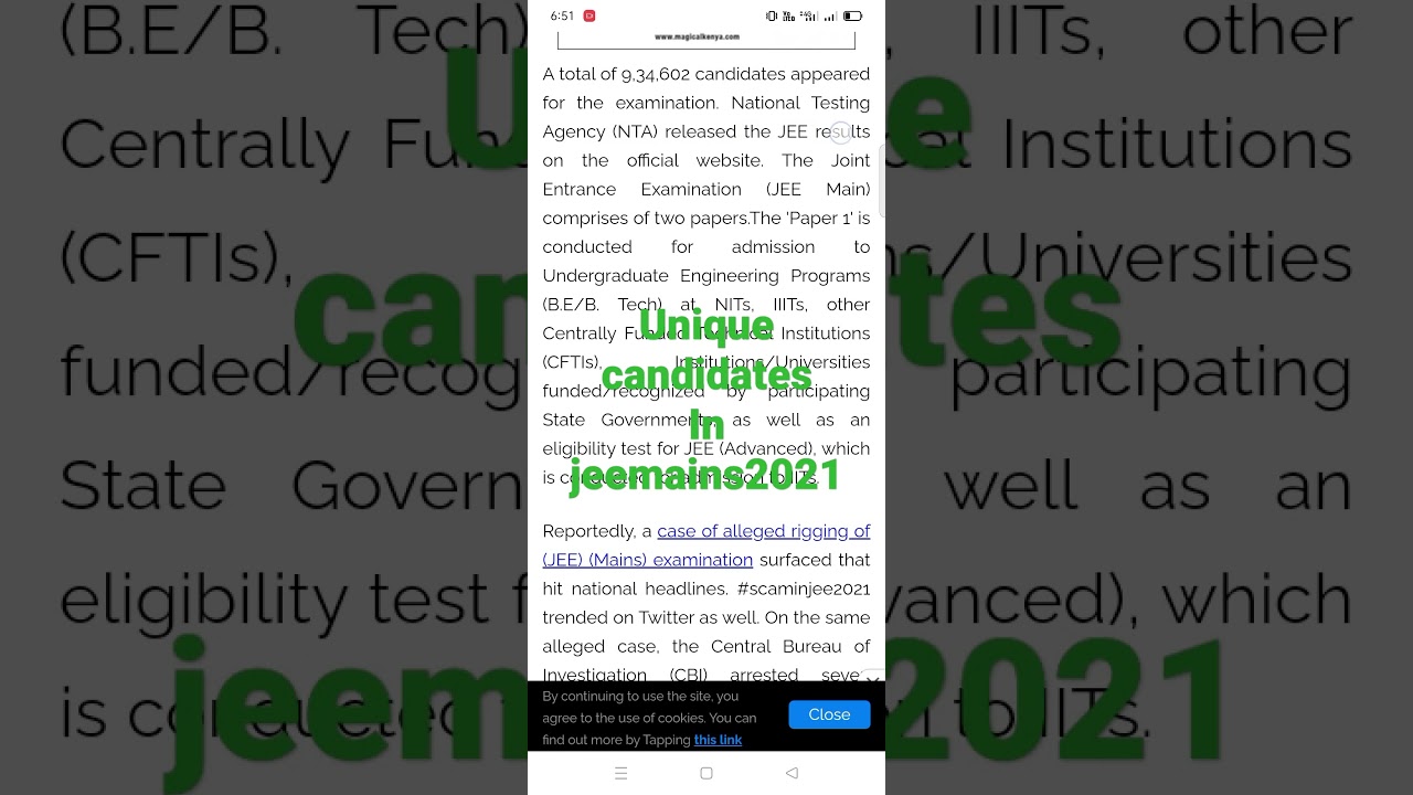 Unique candidates in jeemains 2021!! jeemains2021 result