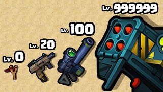 Can I evolve a slingshot to MAX LEVEL RPG WEAPON? - Guns Lab screenshot 4
