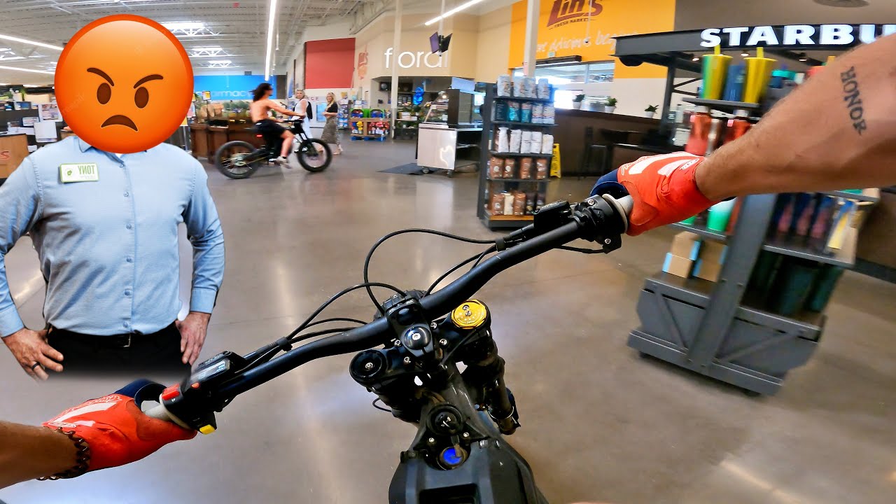 Riding Through A Grocery Store! - YouTube