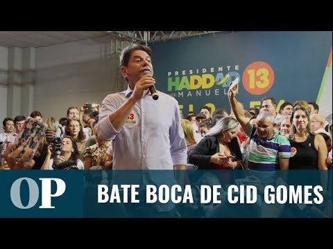 Cid Gomes defende mea culpa do PT, bate boca com militantes e é vaiado