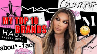 TOP 10 MAKEUP BRANDS! WHO MAKES THE CUT! | Kimora Blac