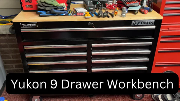 Yukon 46 inch 9 drawer mobile storage cabinet with wood top from Harbor Freight review.