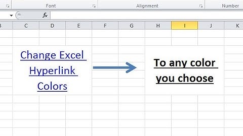 How to change hyperlink colors in Excel