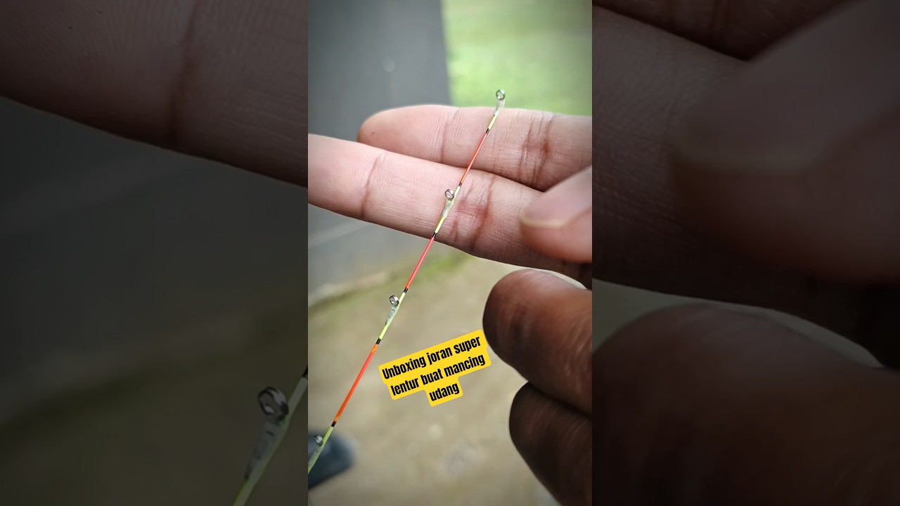 unboxing joran super lentur buat mancing udang/microfishing