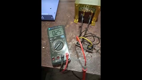 Transformer with double bridge rectifier.