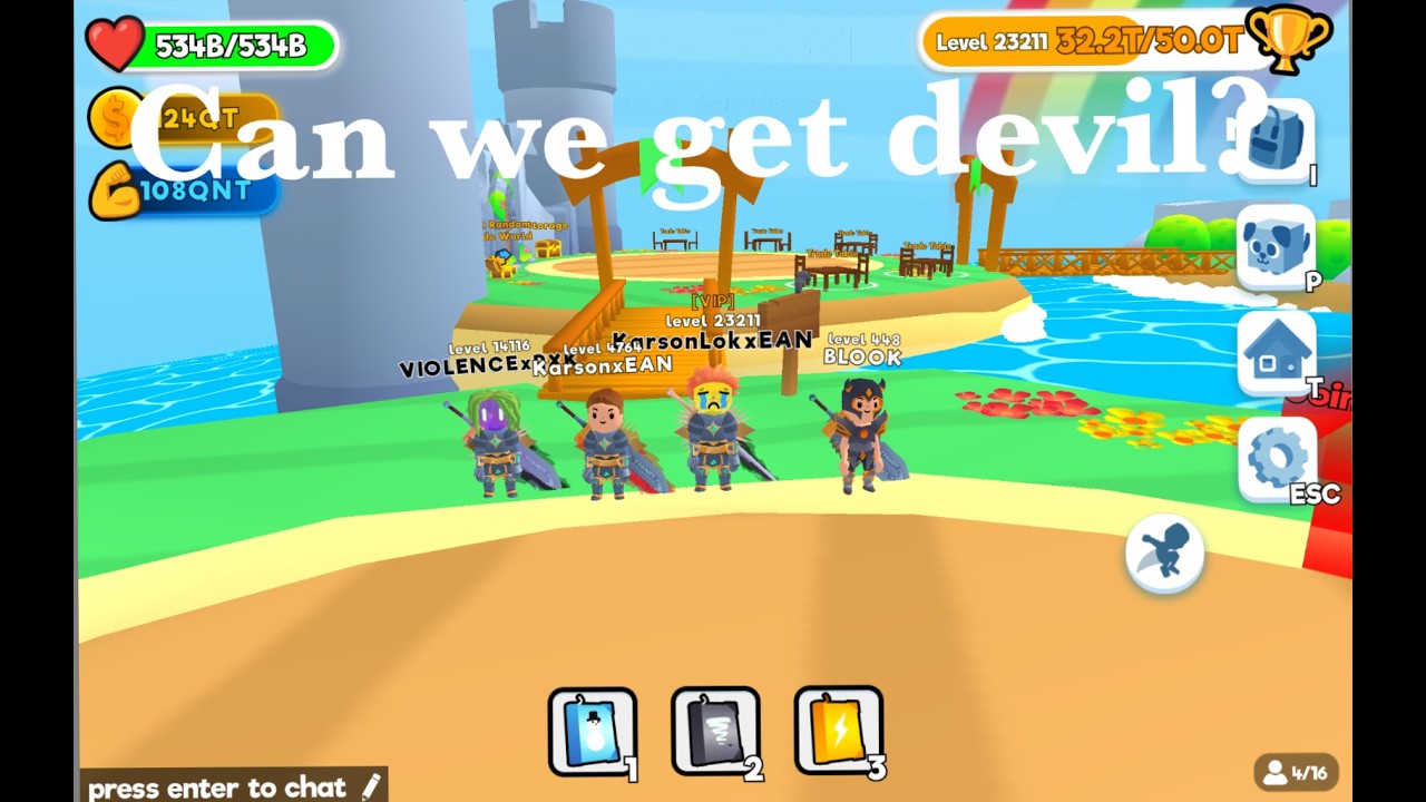 Grinding arena with VIOLENCED BLOOK until we get devil day 4