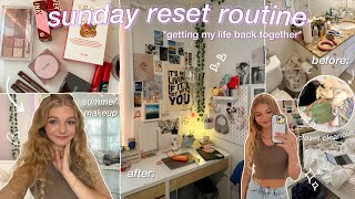 SUNDAY RESET VLOG: summer makeup grwm, cleaning my room, closet cleanout, &amp; preparing for the week!