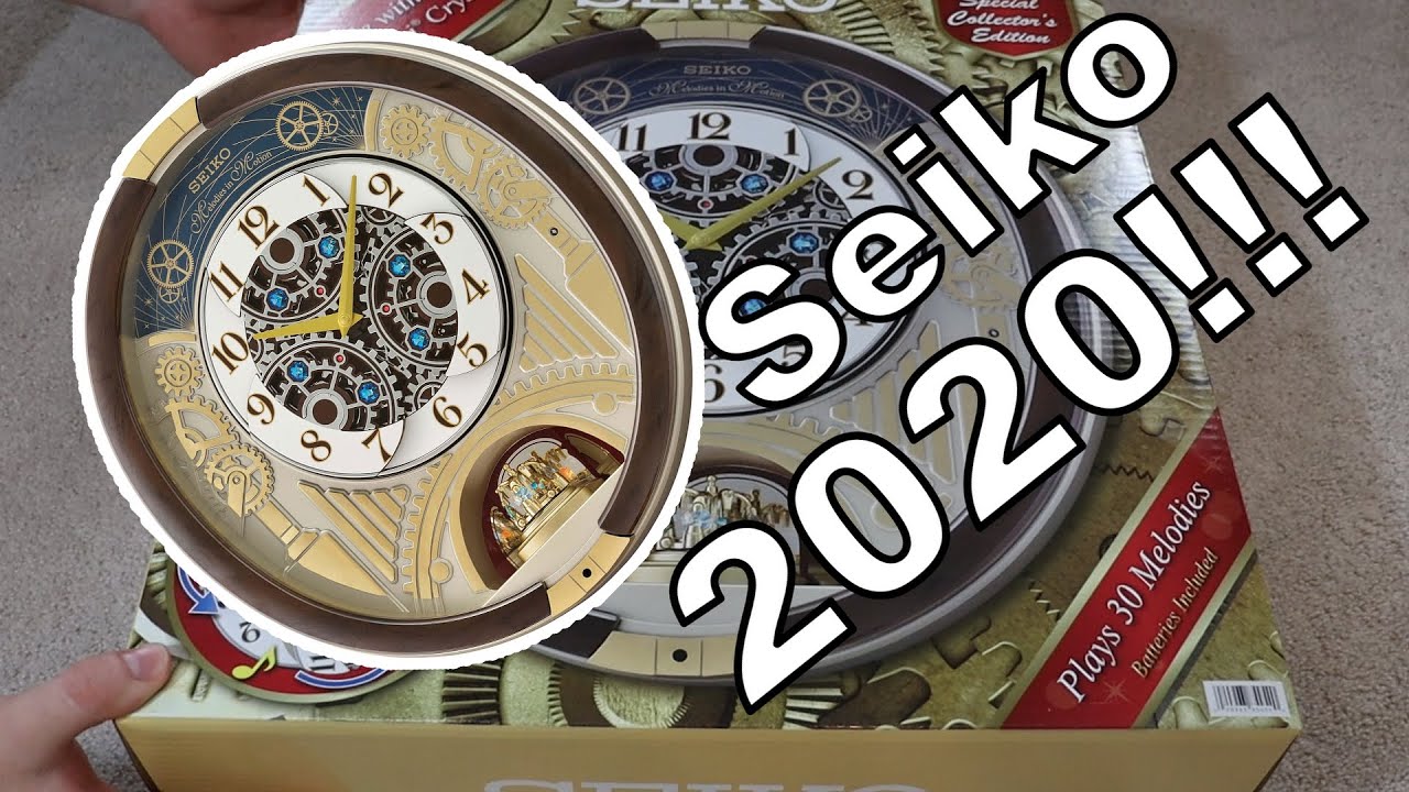 2020 Seiko melodies in motion wall clock QXM386BRH unboxing and review -  YouTube