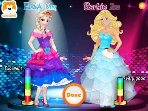 Elsa vs Barbie Fashion Contest no Jogalo