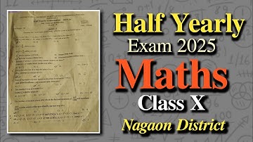 Half Yearly Exam 2025 | General Maths |Question paper | You can learn 