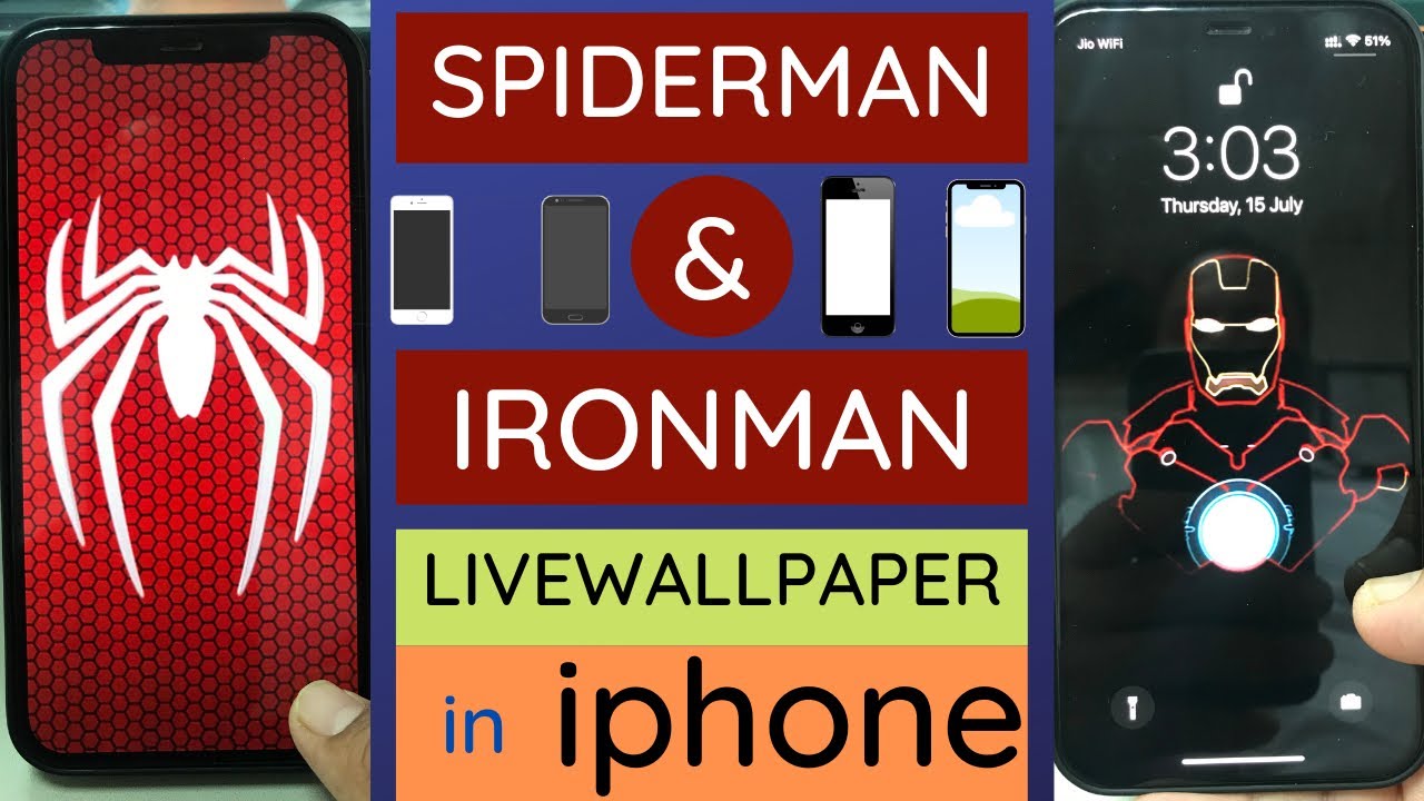 Download Spiderman live wallpaper in iphone | download Iron man live  wallpaper | (No Jailbreak) - YouTube