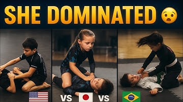 She Beat 3 Countries In One Day! 🇺🇸🇯🇵🇧🇷 | mixed wrestling | headscissor | fightingkids
