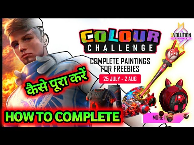 how to complete colour challenge event free fire  youtube