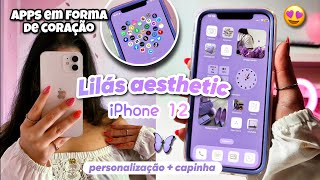 COMO PERSONALIZAR SEU iPHONE | personalização lilás aesthetic