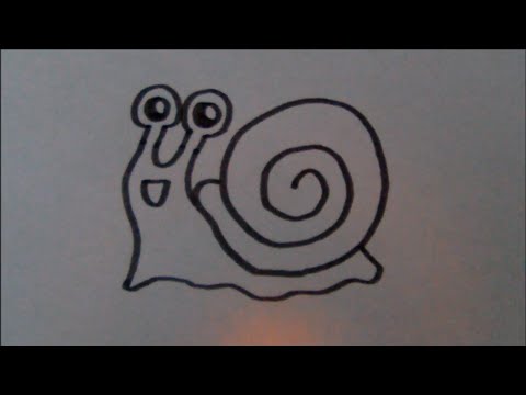 Cartoon snail! (Slak) &#039;How to draw&#039; #30