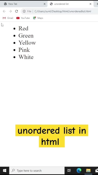 unordered list in html. #coding #code #html - YouTube