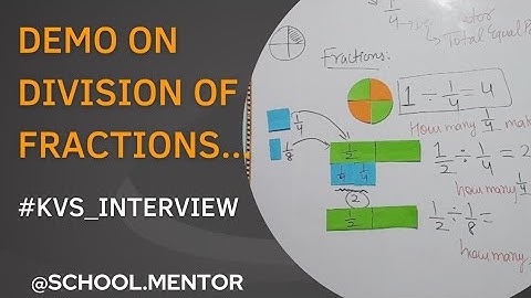 Kvs Demo on division of Fractions #kvs #kvsin#kvsprt #kvstgtpgt #tgt #tgtmaths #maths #fraction