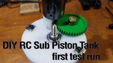 DIY Piston Tank for the Dragon Shark RC Submarine - first test