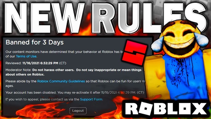 Roblox terminated me for the YT in my username??? : r/ROBLOXBans