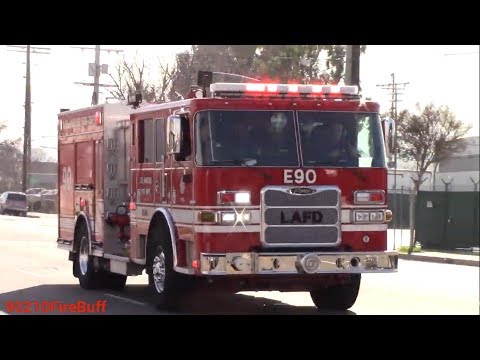 LAFD NEW Engine 90 Responding