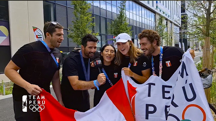Stefano Peschiera y el team Perú cantan "Contigo Perú" en París 2024