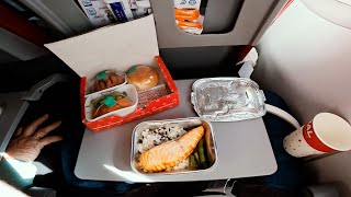 Рыбный обед на рейсе Уральских Авиалиний