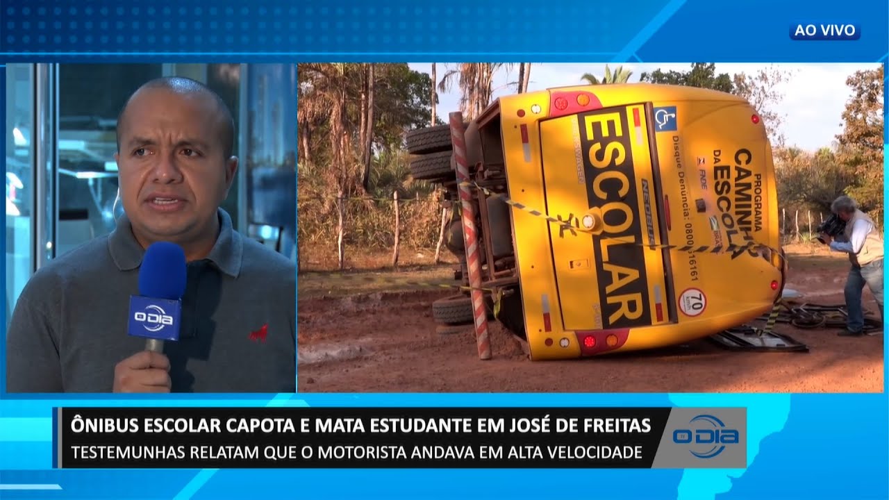 Repercussão de acidente com Ônibus Escolar que levou estudante a óbito em José de Freitas 15 09 2023