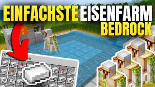 🔴(NEU) EINFACHSTE EISENFARM für MINECRAFT BEDROCK! #minecraft