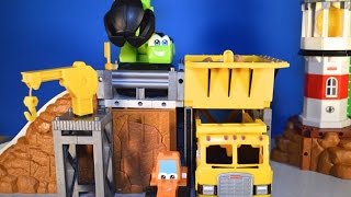 Mighty Machines Construction Play Site Tonka Chuck & Fisher Price Dump Truck Play-Doh Rocks