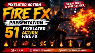Pixelated Action Fire FX