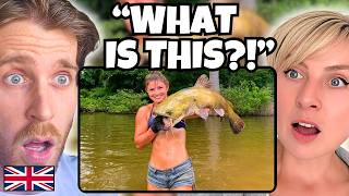 2 Brits SHOCKED by Catfish Noodling (First Time Ever!)
