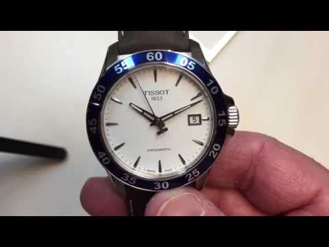 tissot v8 automatic silver dial men's watch