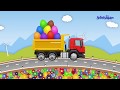 Мультики про машинки Учим фрукты 2 Яйца с сюрпризом Грузовичок Trucks Развивающий мультик 