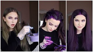 DYEING MY HAIR PURPLE | With Arctic Fox Purple Rain