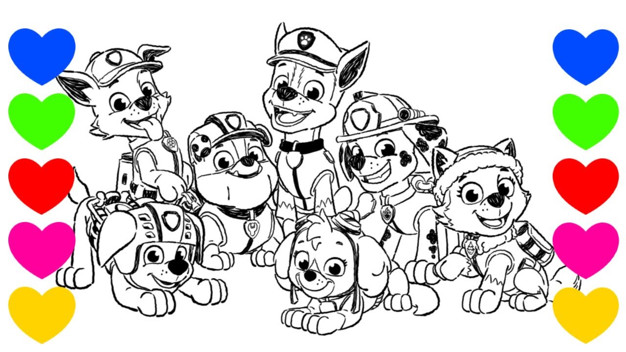 Desenho Para Colorir Cachorro - Adultos e Filhotes Para Pintar