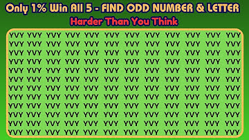 Genius find Number & letter Test 🧠 Only 1 % Can Find the Odd one! #puzzlechallengeusa #brainteasers
