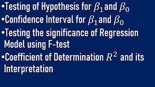 Inference in Simple Linear Regression | Part - 1