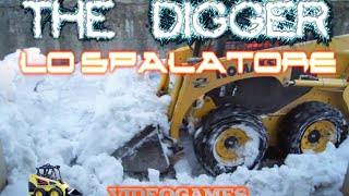 Trattore slitta nella neve per liberare bobcat affondato trasformato in un videogame