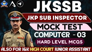 JKP SI Mock Test 2025 | Computer part 3 | J&amp;K High Court Junior Assistant Mock Test