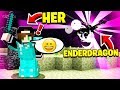 SHE **CRIED** when SHE DEFEATED the ENDERDRAGON in Minecraft!